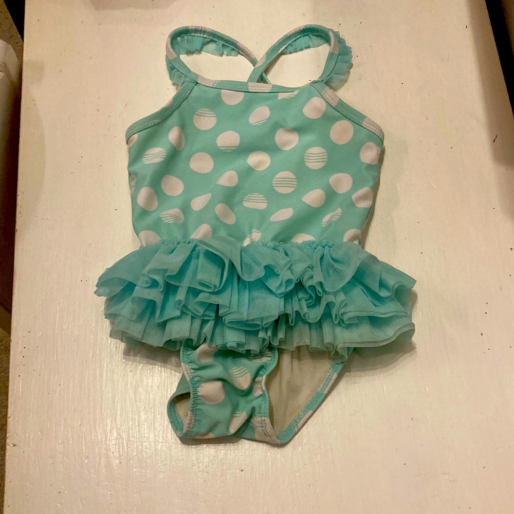 One piece tutu swim suit, size 4